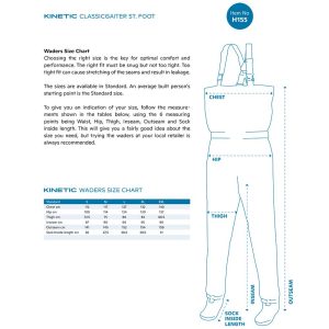 Kinetic ClassicGaiter St. Foot Olive storleksguide