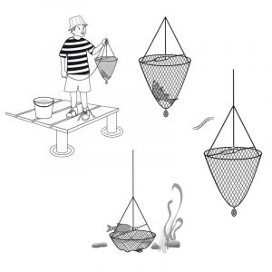 sänkhåv för krabba eller fisk