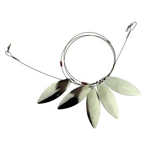 Rödinglänga 5 skedar 85mm- Längd 145cm Silver