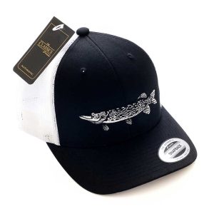 Wolfcreek Pike Logo Trucker Snapback, Black/White, One Size