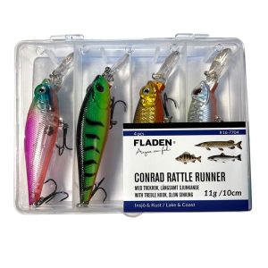 Wobblermix 4st i ask 10cm- 11g