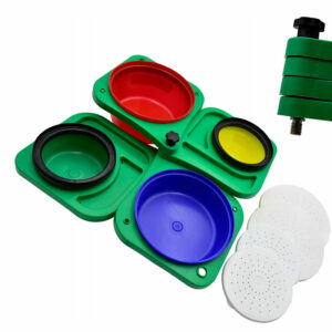 Set med 4st betesburkar och vikbar hållare