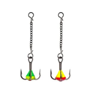 Pimpelkrok Mustad trekrok med kedja 25mm 2-pack