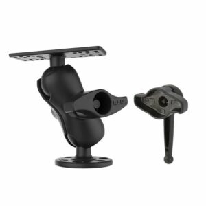 RAM Mounts Komplett Ekolodsfäste D-kula kort arm + Power Hi-Torq Nyckel