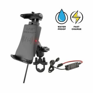 RAM Mounts Quick-Grip vattentät trådlös laddning för styre (B-kula)