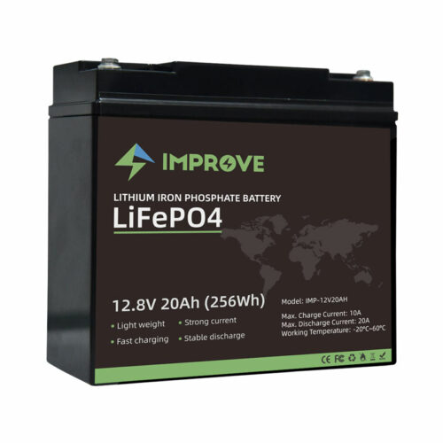 Improve Lithium Batteri 12V 20Ah (LiFePO4) BMS 20A