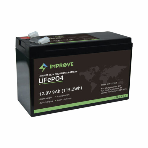 Improve Lithium Batteri 12V 9Ah (LiFePO4) BMS 9A