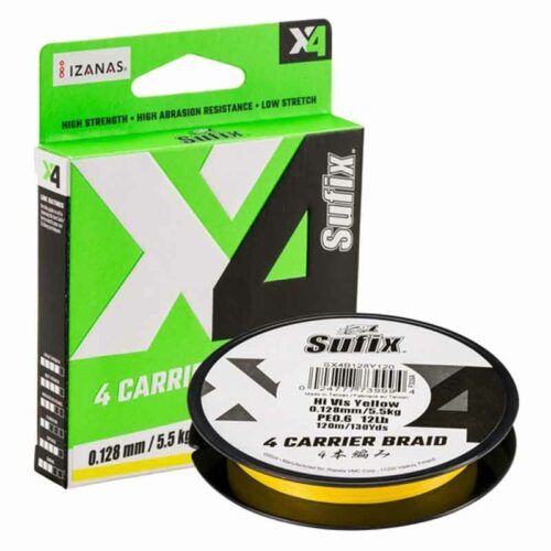 Sufix X4 Braid Hi-Vis Yellow
