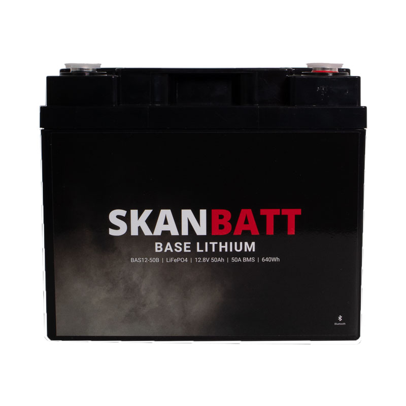 Skanbatt Base Lithium - 12V 50Ah 50A BMS - Bluetooth