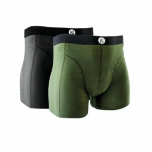 Nordhunt Boxershorts Oliv/svart 2-pack