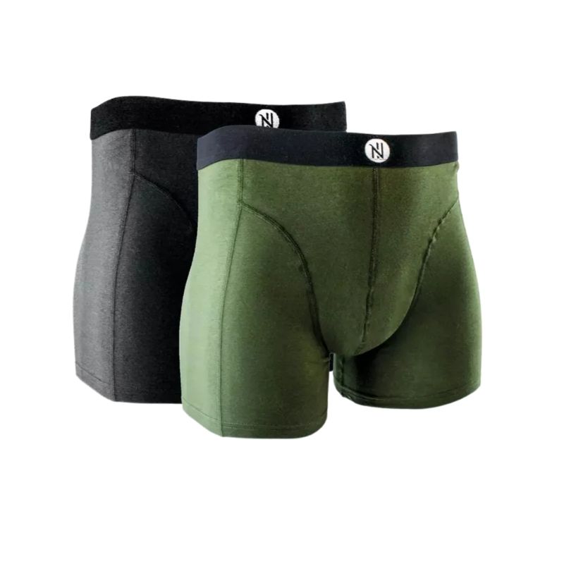 Nordhunt Boxershorts Oliv/svart 2-pack